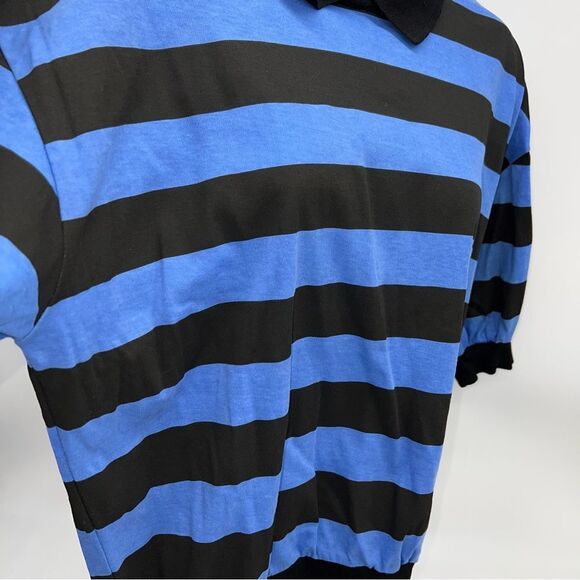 Gucci 100% Cotton Printed Striped Short Sleeve Polo Shirt w/Buttons at the Back - Picture 3 of 10